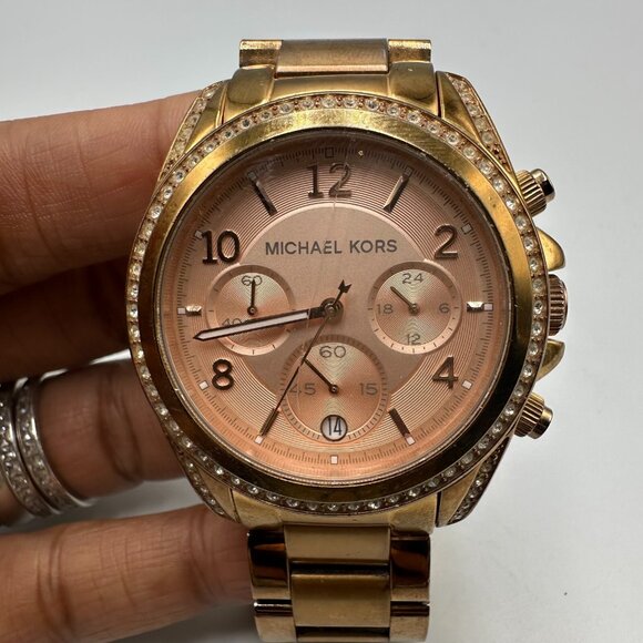 Michael Kors Blair Watch Women Rose Gold Tone MK-5263 - Picture 1 of 12
